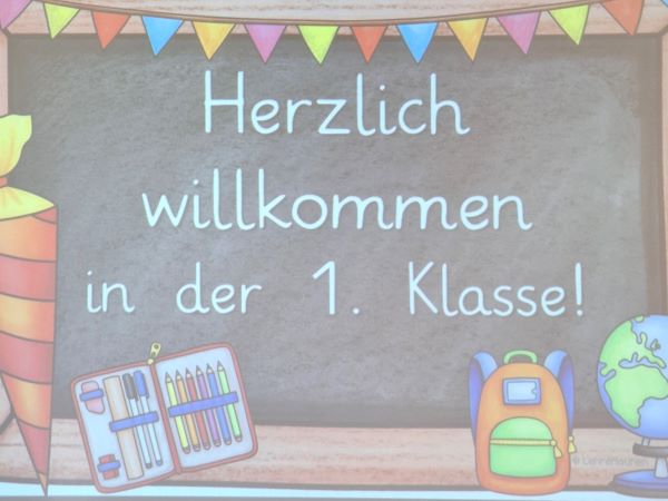 Wandbild - Herzlich willkommen in der 1. Klasse!